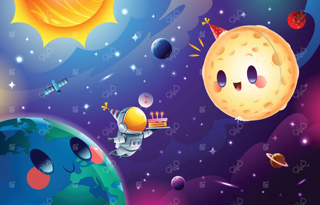 روز ملی ماه و فضانوردی که با دادن کیک، تولد ماه را جشن می‌گیرد