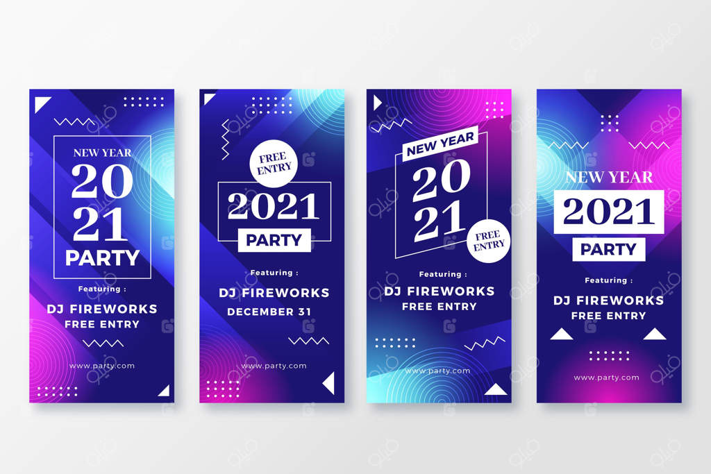 مجموعه استوری‌های اینستاگرام جشن سال نو 2021