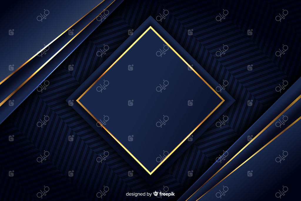 پس‌زمینه لوکس با اشکال هندسی طلایی