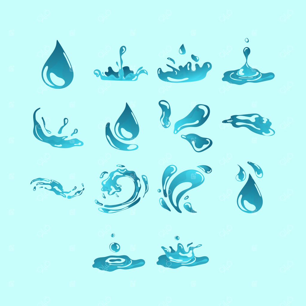 مجموعه تصویرسازی پاشش آب