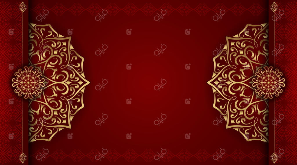 طراحی پس‌زمینه تزیینی شیک با رنگ‌های قرمز و طلایی