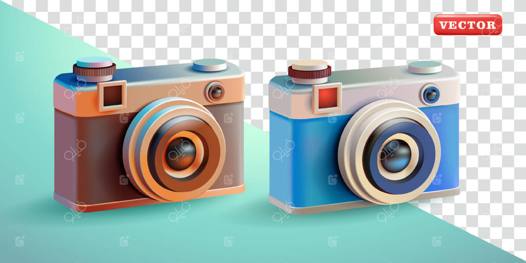 دوربین قدیمی سه‌بعدی، مناسب برای طراحی عنصر