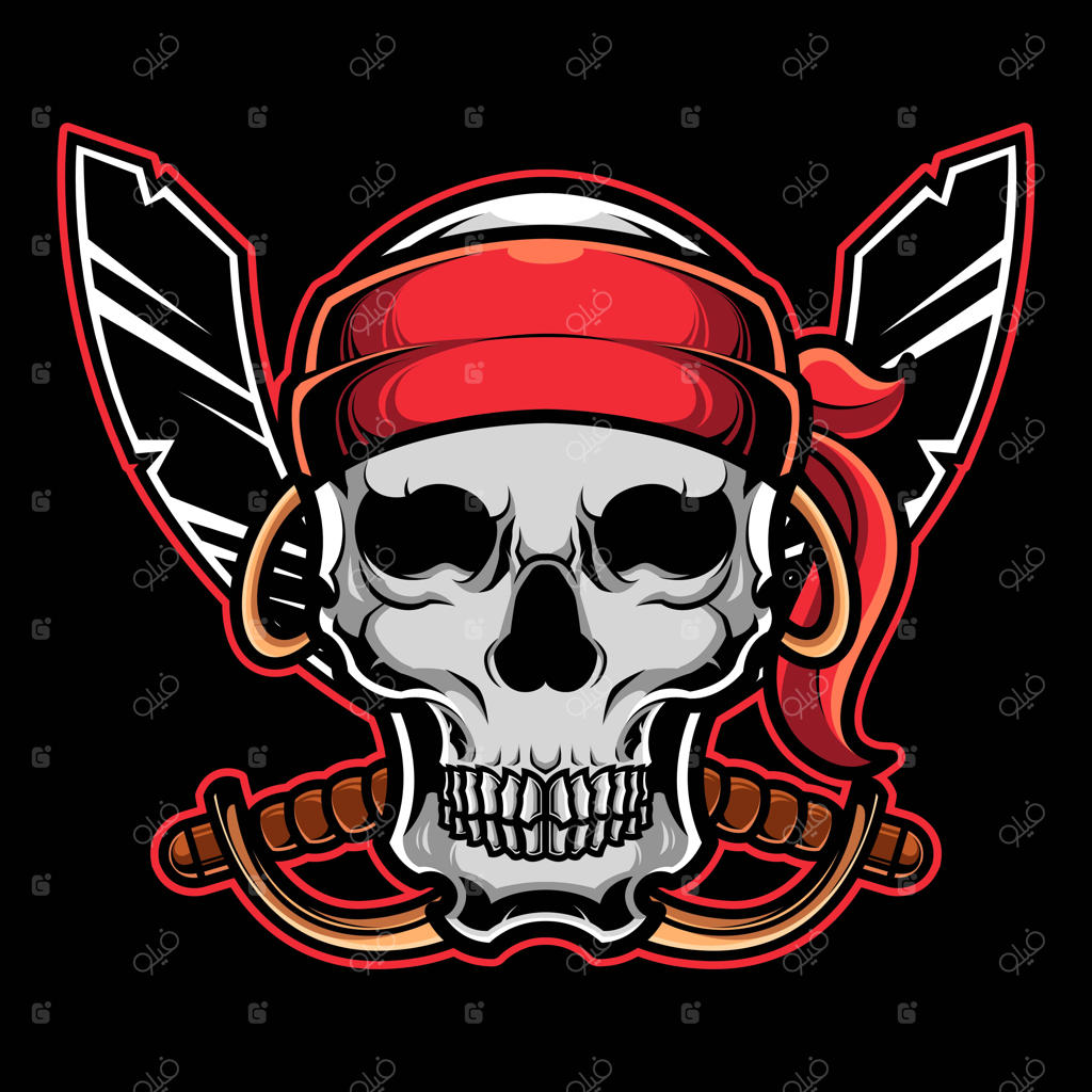 تصویر لوگوی جمجمه دزد دریایی