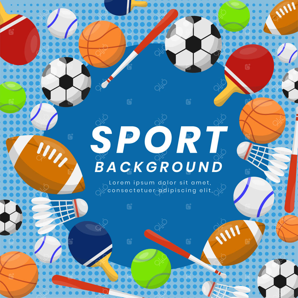 پس‌زمینه تجهیزات ورزشی برای رقابت