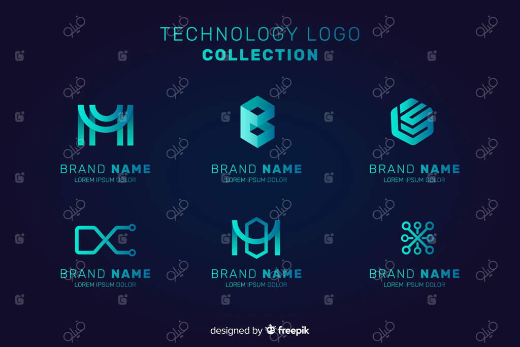 مجموعه قالب‌های لوگو با تکنولوژی گرادیان