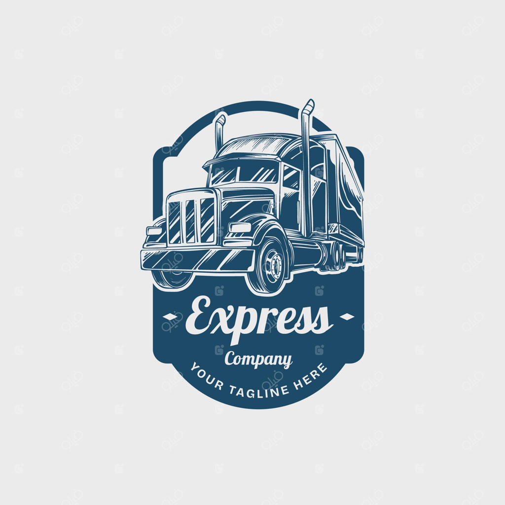 قالب لوگوی حمل و نقل دست‌کشیده