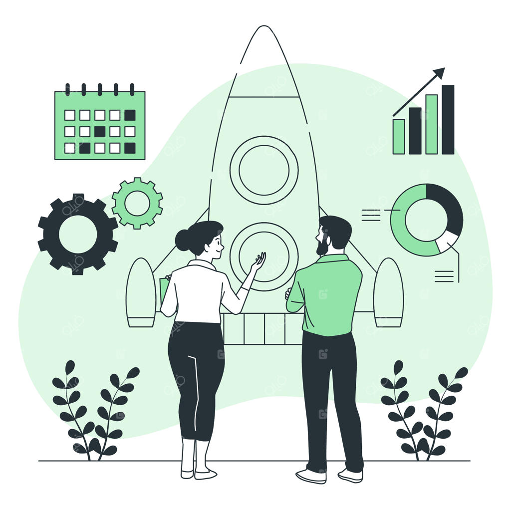 تصویرسازی مفهوم شروع پروژه کسب‌وکار