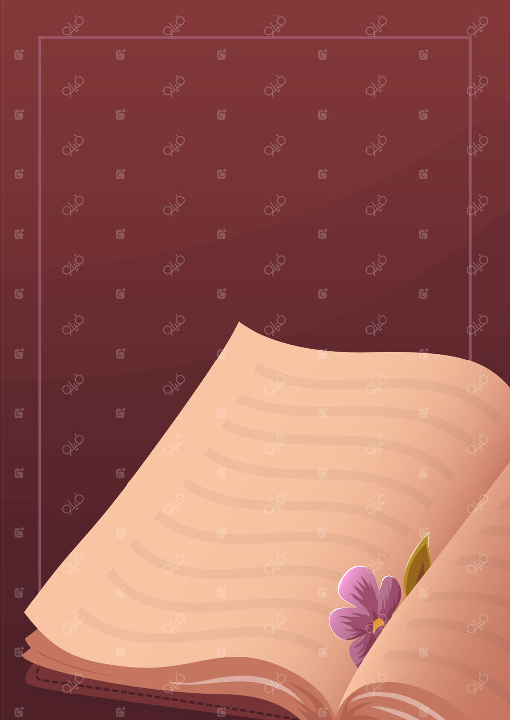 کتاب باز با نشانک برای پوستر