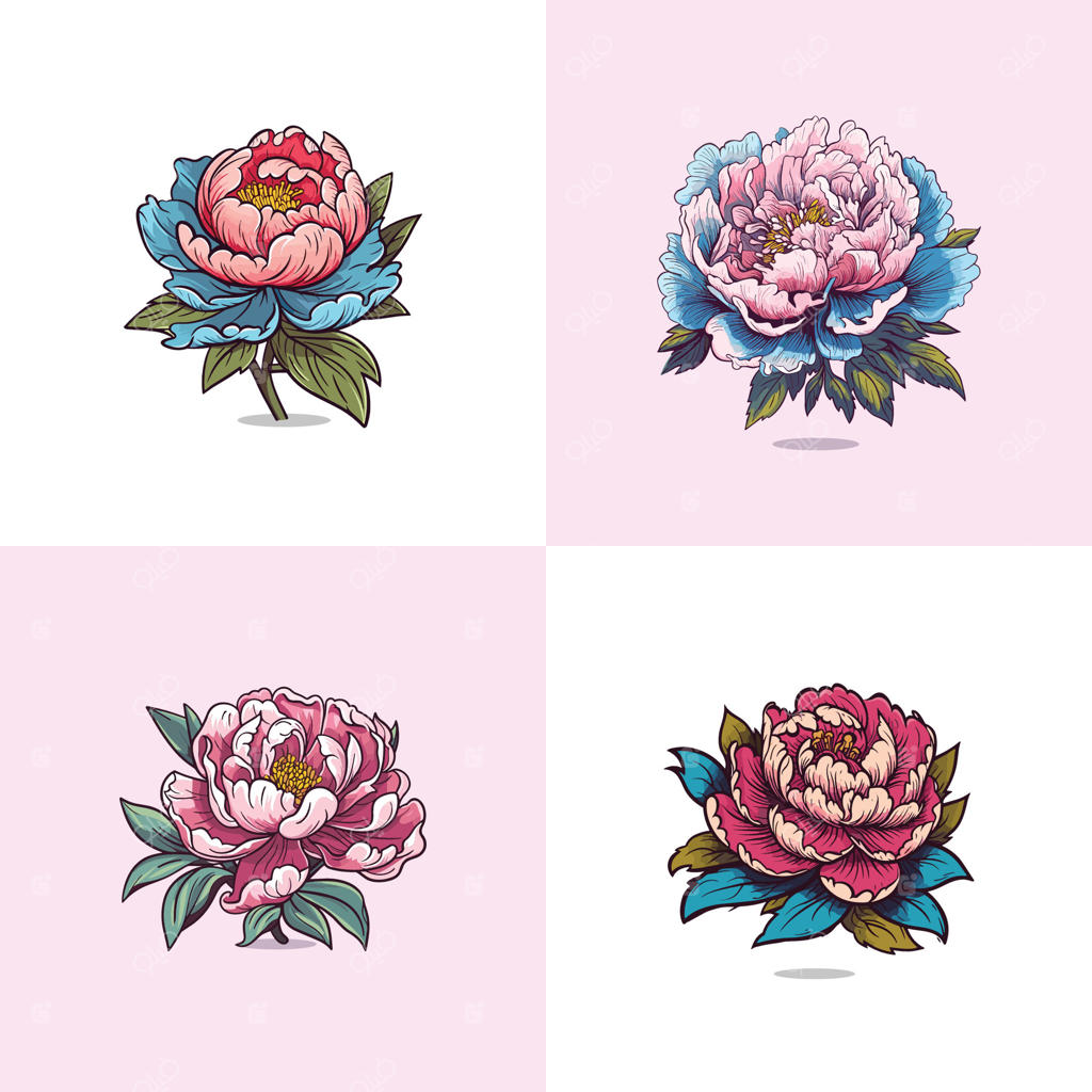 تصویر کلیپ آرت گل صد تومانی در قالب وکتور