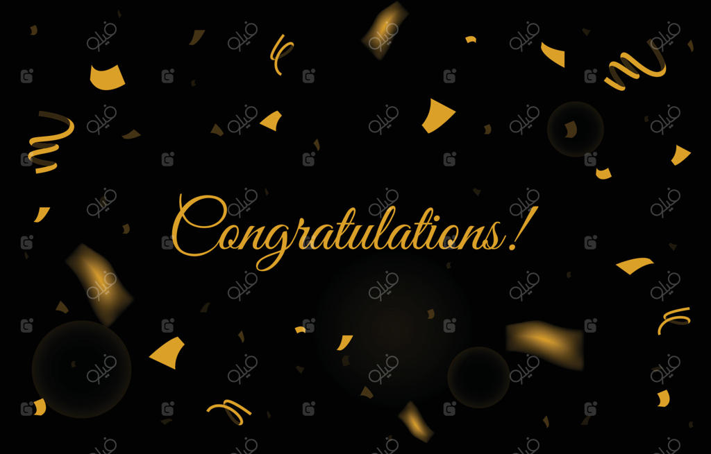 الگوی کارت تبریک پیشرفت شغلی و دستاورد کاری با طراحی کاغذ رنگی