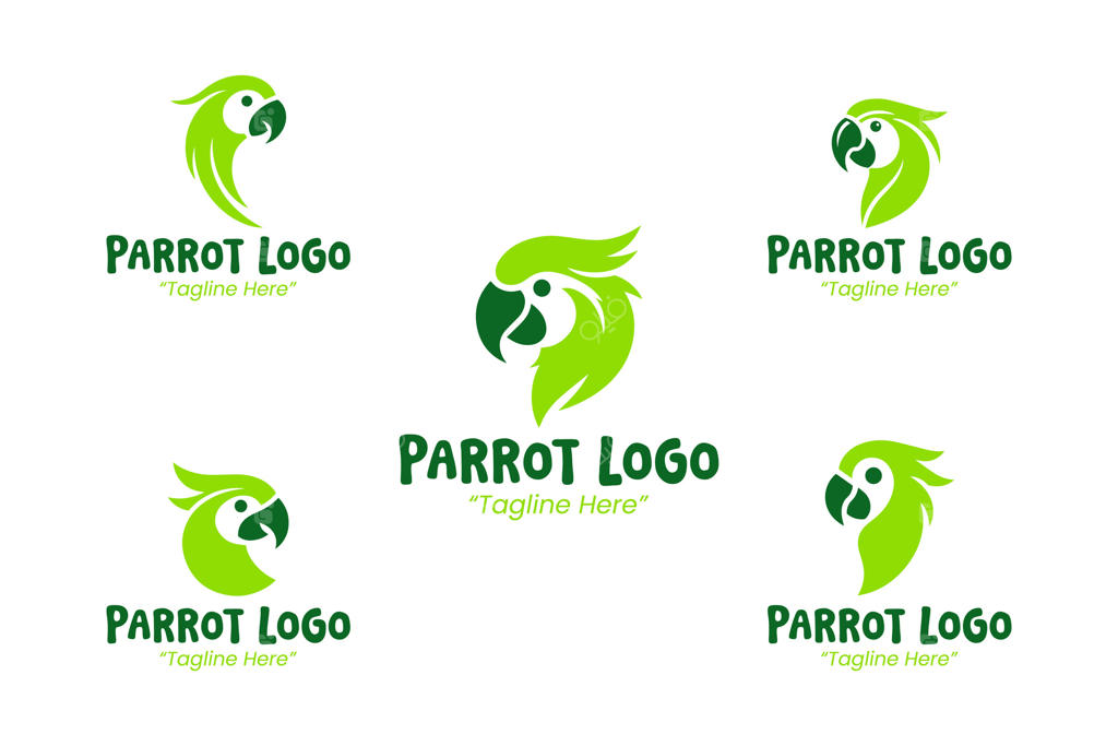 طراحی لوگوهای منحصر به فرد طوطی برای راه‌حل‌های خلاقانه برندینگ - پرو وکتور