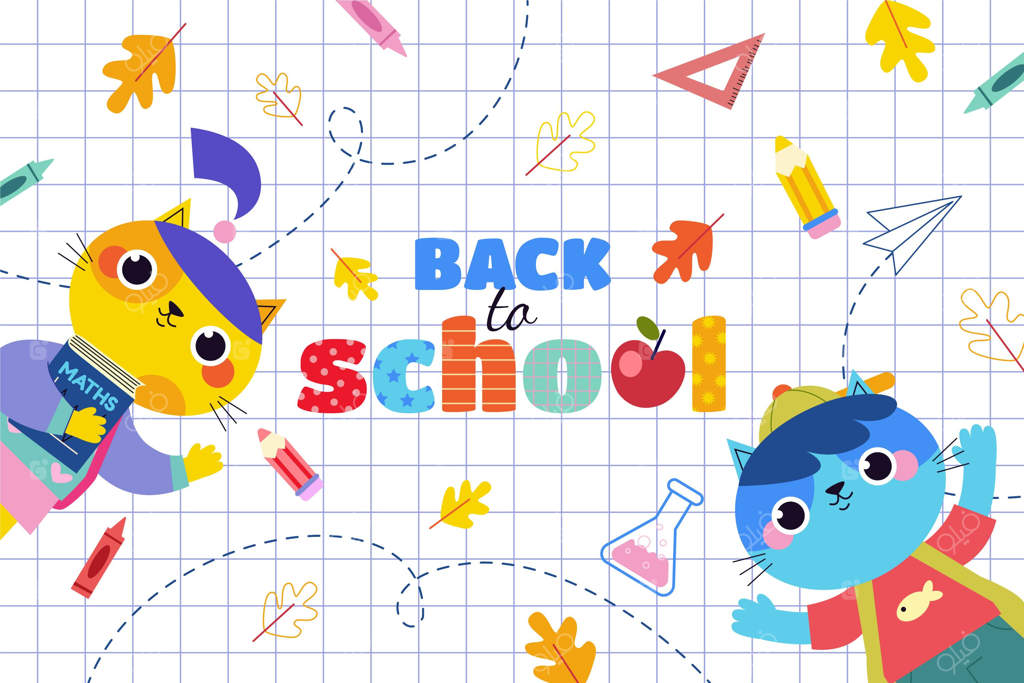 پس‌زمینه بازگشت به مدرسه ساده و شیک