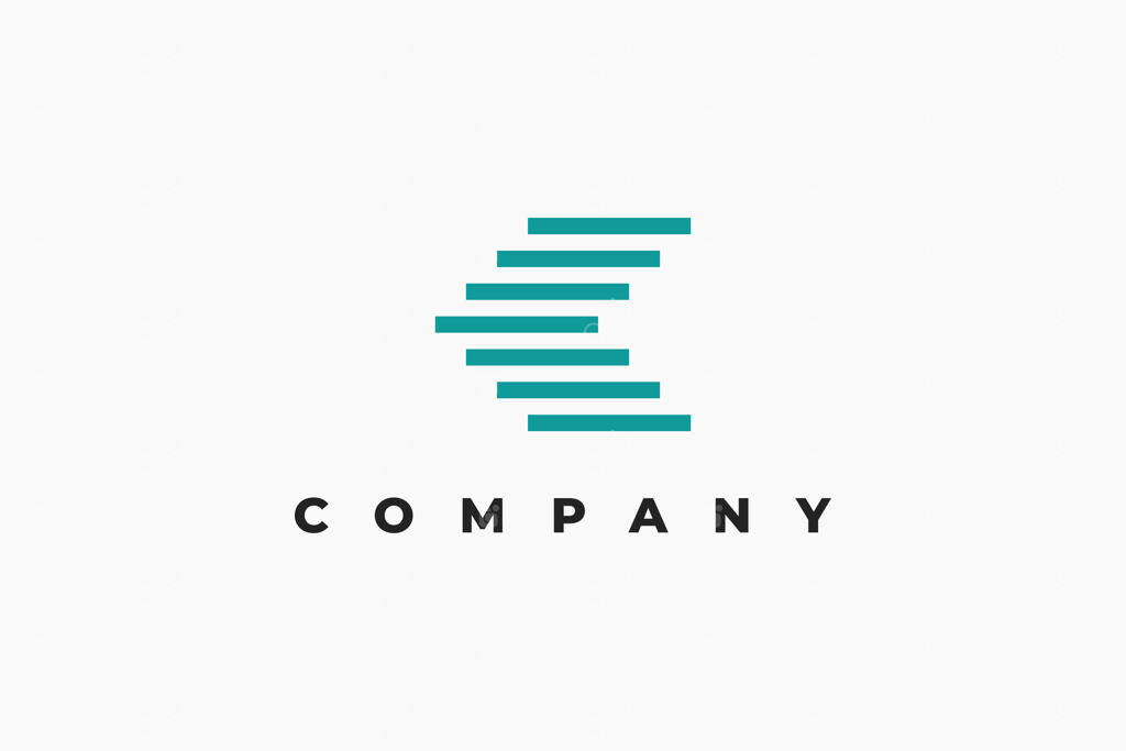 آرم مدرن کسب‌وکار با خطوط پیکانی