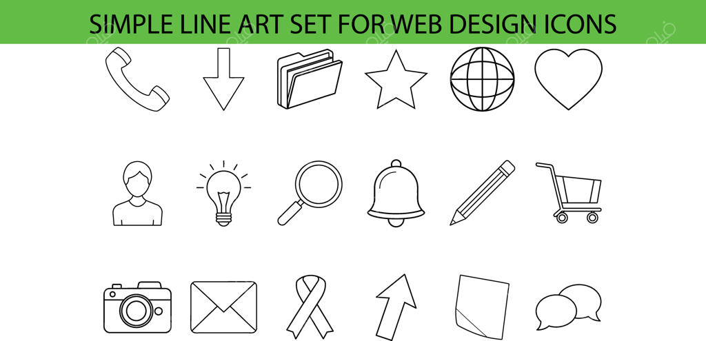 مجموعه آیکون‌های خطی ژست‌های دست