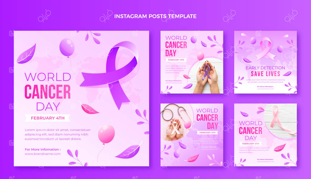 مجموعه پست‌های اینستاگرامی برای روز جهانی مبارزه با سرطان