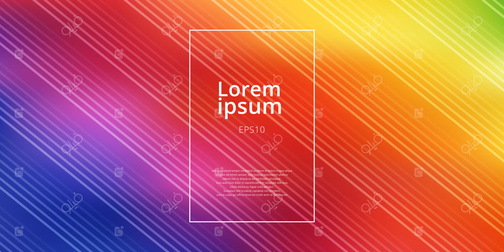 زمینه محو شده با رنگ‌های درخشان و رنگین‌کمانی به همراه الگوی خطوط مورب