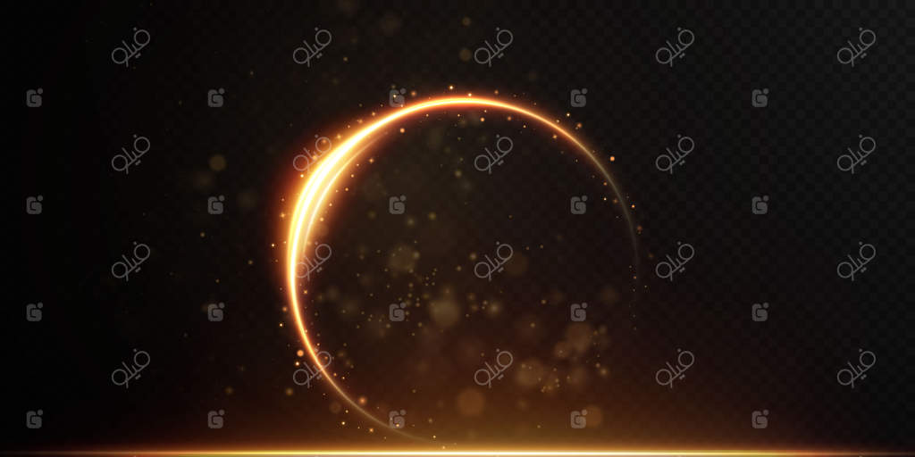 خط نوری از حلقه: سکوی روشن برای محصولات تبلیغاتی.