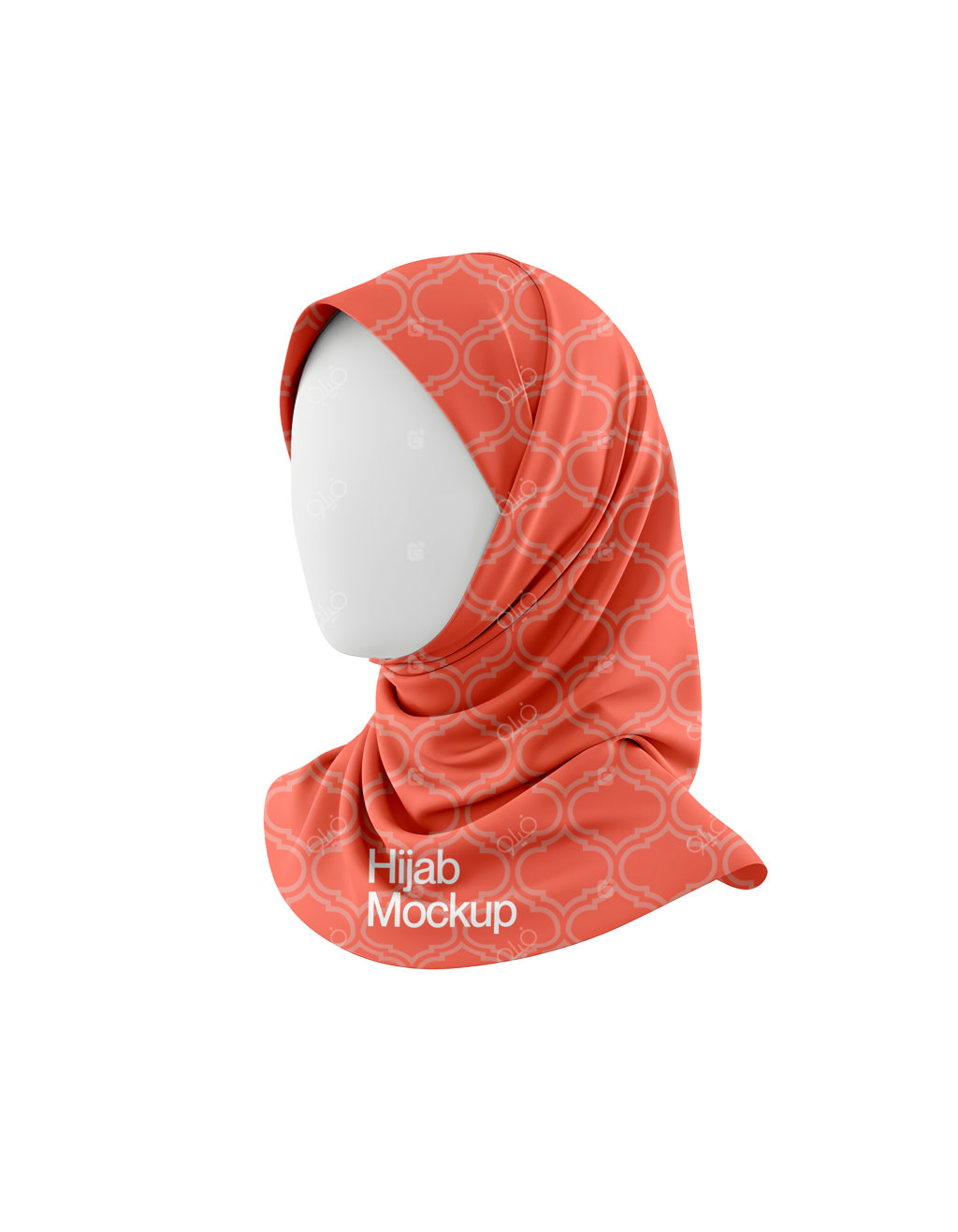 روسری طرح‌دار زیبا روی مانکن برای نمایش مد