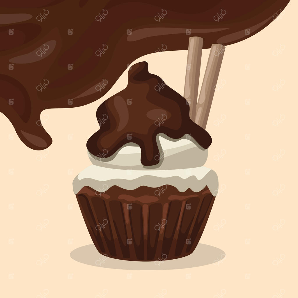 کاپ‌کیک شکلاتی شیرین