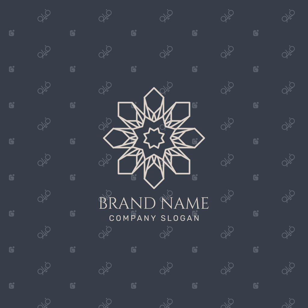 لوگوی ستاره به سبک خطی - وکتور.