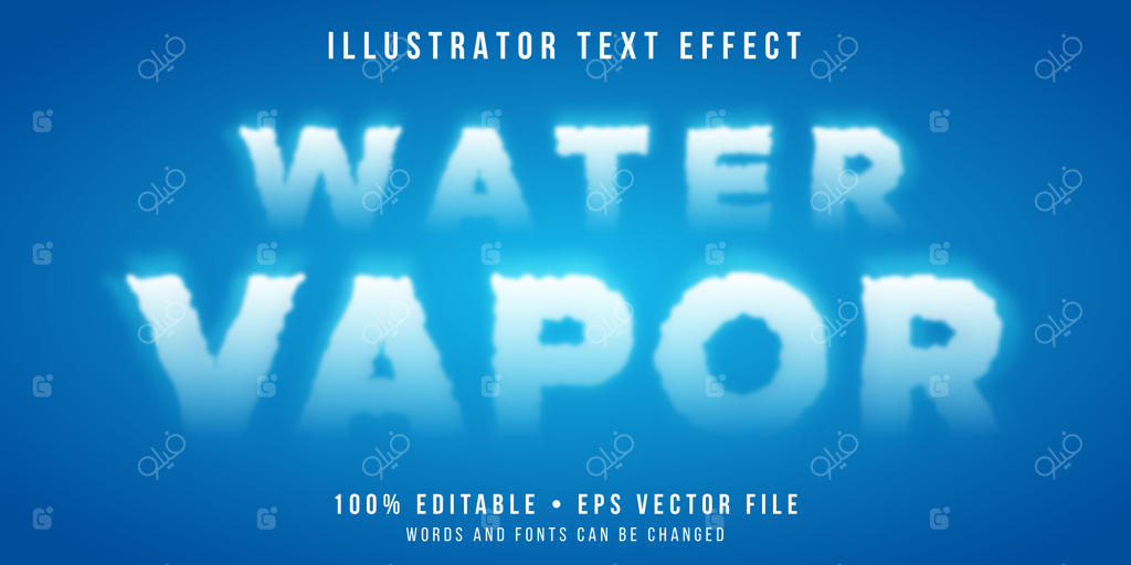 افکت متنی قابل ویرایش - سبک بخار آب