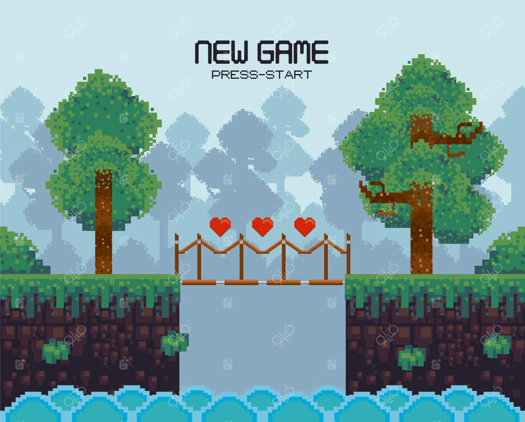 مناظر بازی‌های ویدئویی نوستالژیک با زمین پیکسلی شده