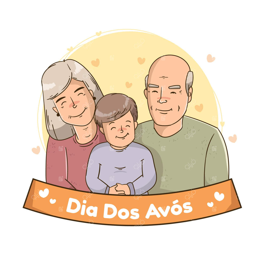 تصویر نقاشی دستی برای روز پدربزرگ‌ها و مادربزرگ‌ها