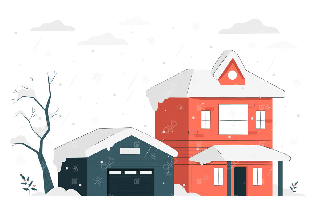 تصویرسازی مفهومی بارش برف