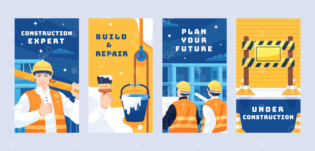 پروژه ساختمانی دستی برای استوری‌های اینستاگرام