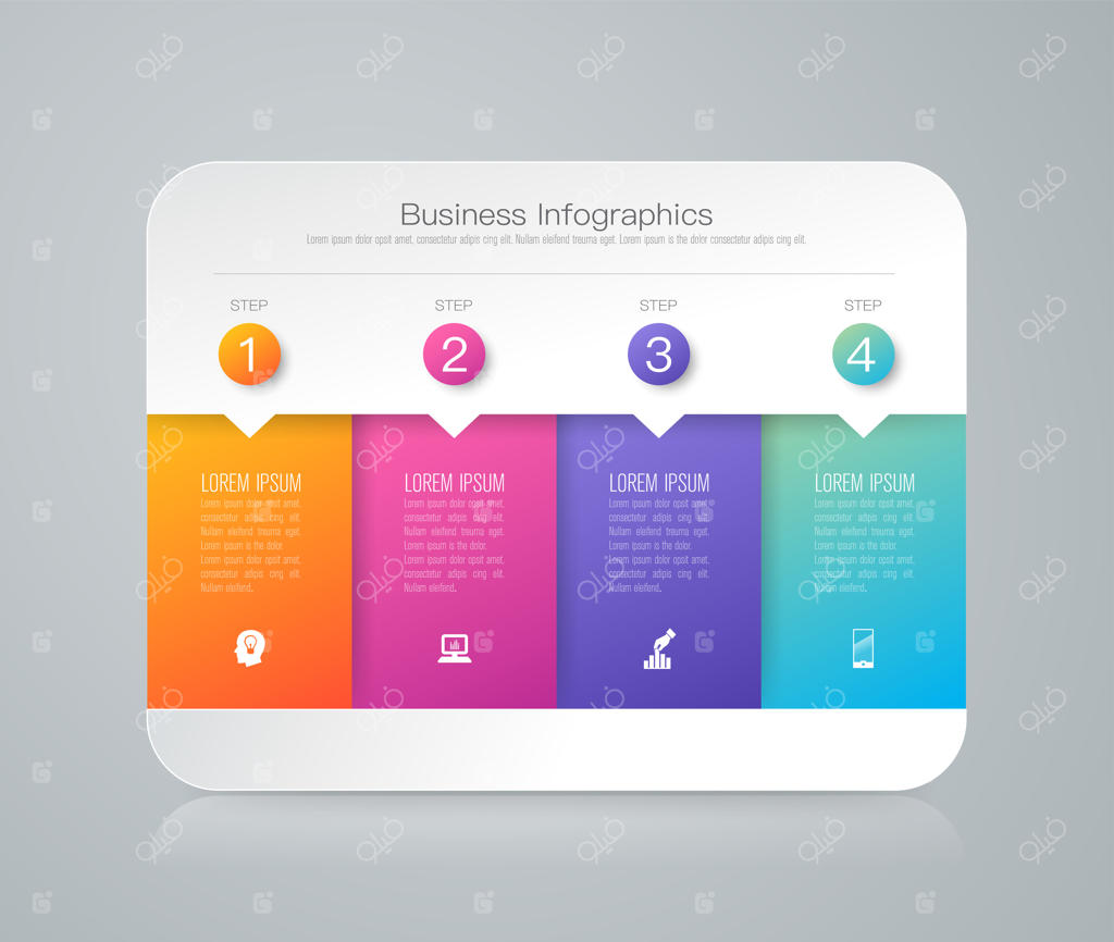 ۴ مرحله برای عناصر اینفوگرافیک کسب و کار در ارائه شما
