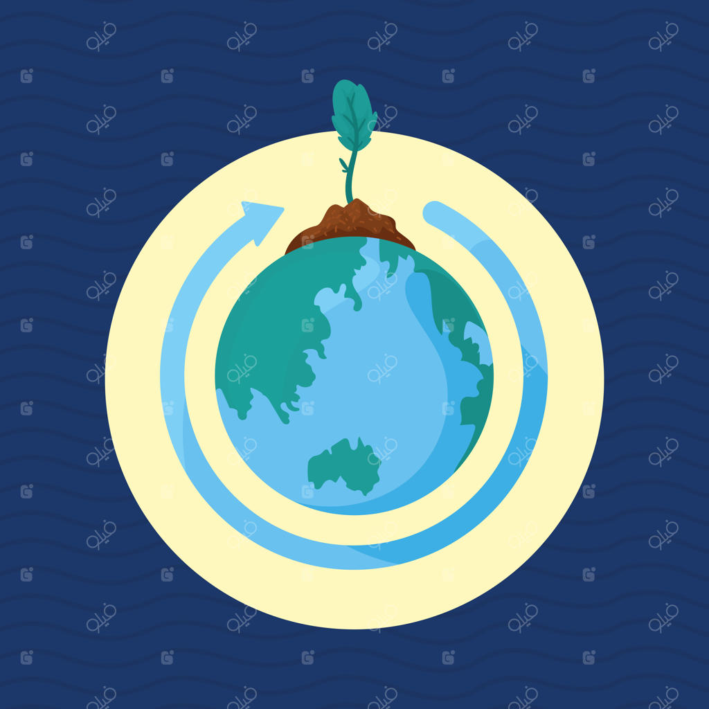 سیاره زمین با گیاهان