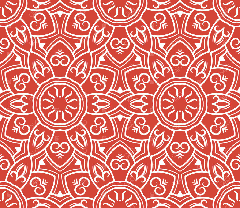 الگوی فانتزی با ماندالاهای تزیینی. پس‌زمینه گل دایره‌ای و هندسی.