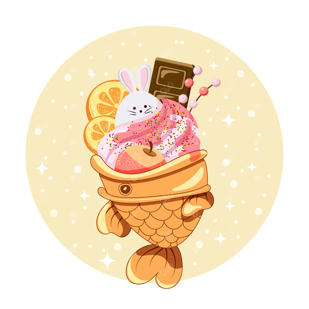 دسر شیرین ژاپنی ماهی تایاکی