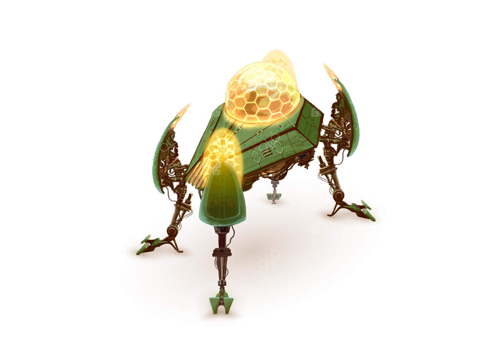 مکانیسم جزئیات کارتونی سبک استیم‌پانک بر روی زمینه سفید