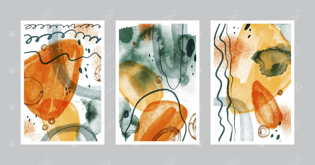 مجموعه جلد با طرح‌های انتزاعی دستی