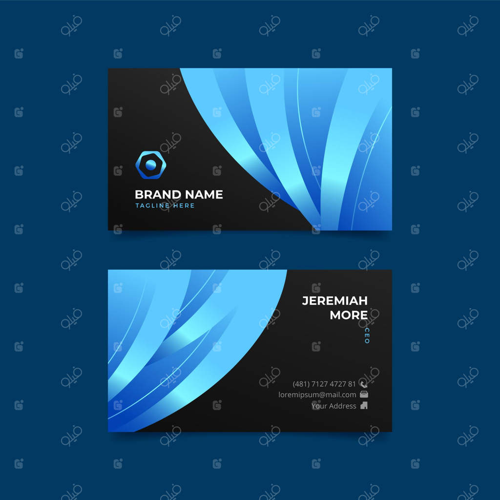 قالب کارت ویزیت مدرن و انتزاعی