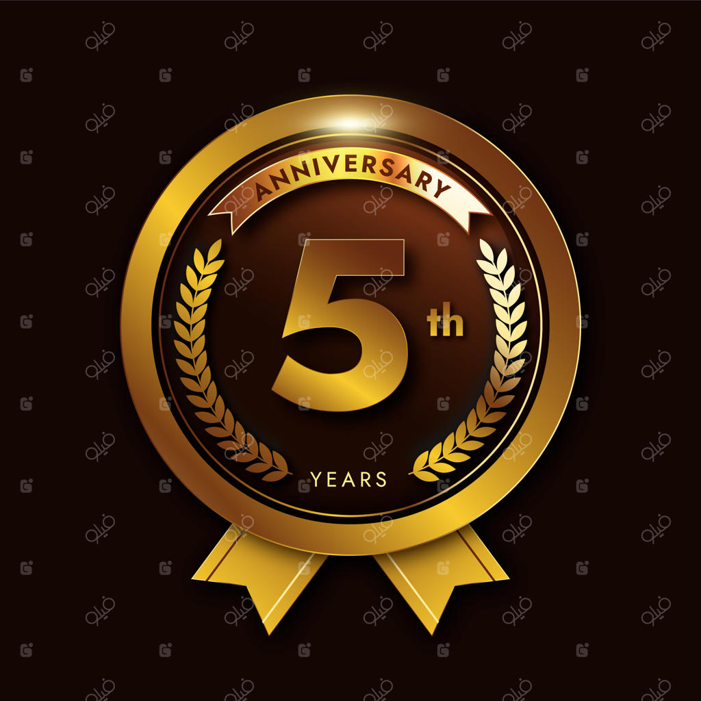 کارت تبریک به مناسبت پنجمین سالگرد راه‌اندازی Gradient یا تولد