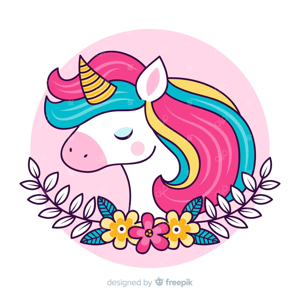 تصویر زیبا با اسب تک‌شاخ رنگارنگ