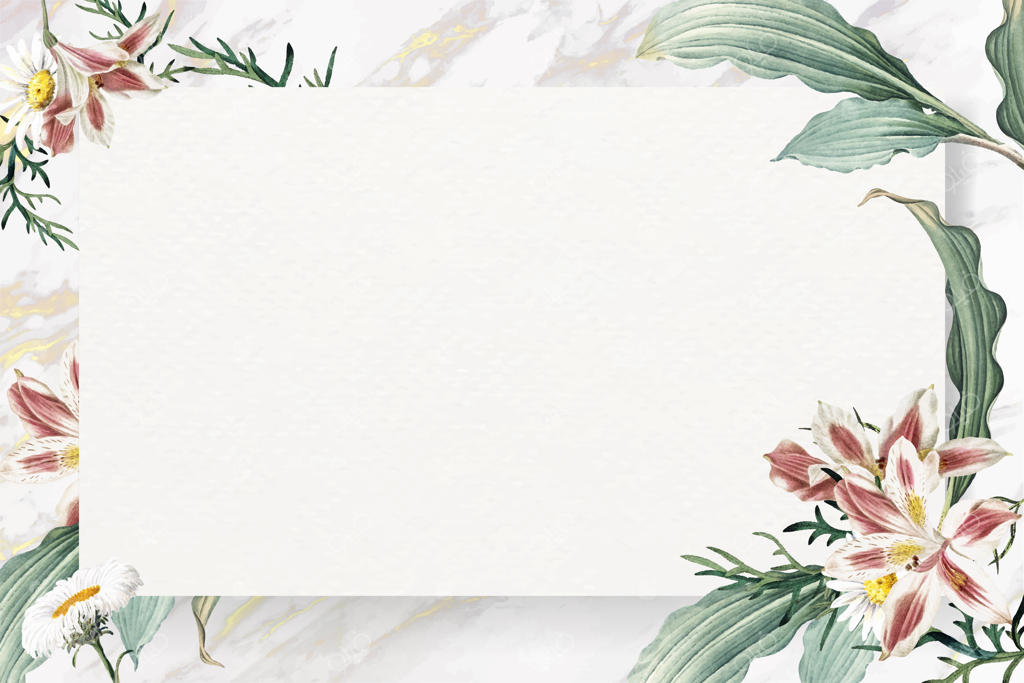 وکتور قاب مستطیلی گلدار خالی