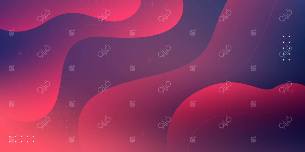 طرح پس‌زمینه انتزاعی وکتور با المان‌های هندسی و اشکال سیال رنگارنگ