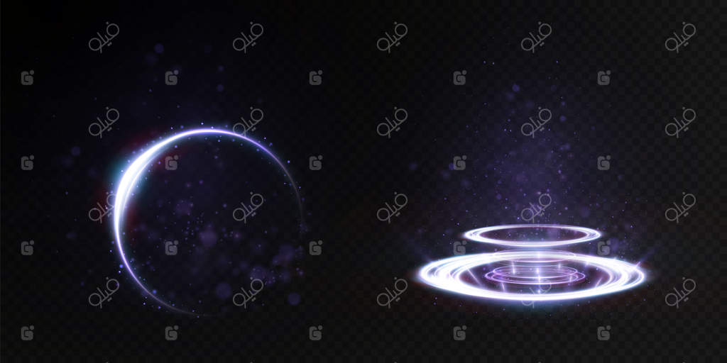 ردیف نور از حلقه: سکوی درخشان برای محصولات تبلیغاتی.