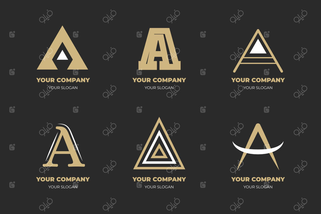 مجموعه‌ای از لوگوهای طراحی تخت