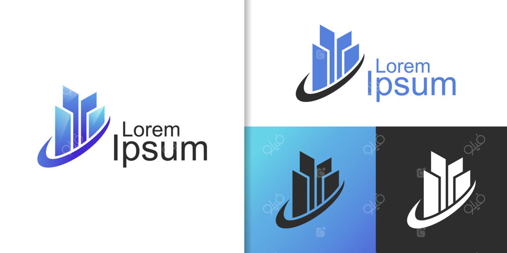 ساخت لوگوی املاک شهری، طراحی لوگوی سرمایه‌گذاری با آیکون تیک برای هتل و کسب‌وکار