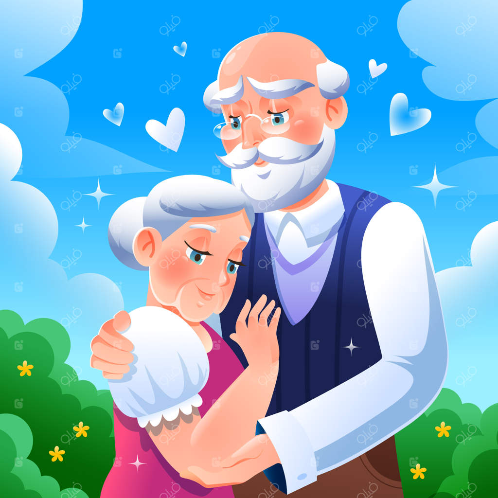 تصویرسازی روز در آغوش گرفتن با گرادیان رنگی