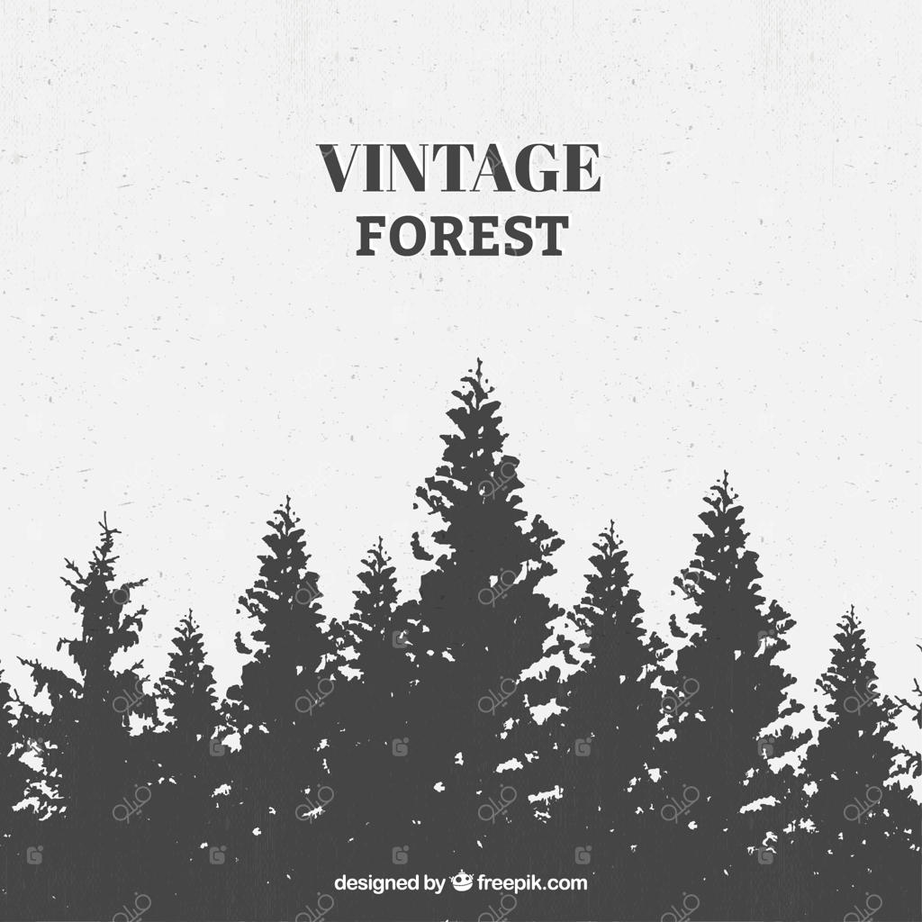 جنگل قدیمی با نقش‌مایه‌های درختان