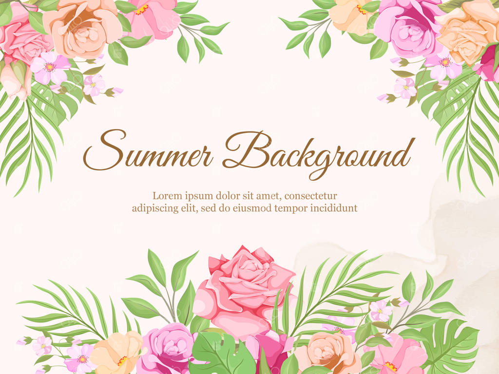 قالب قاب گل‌های تابستانی