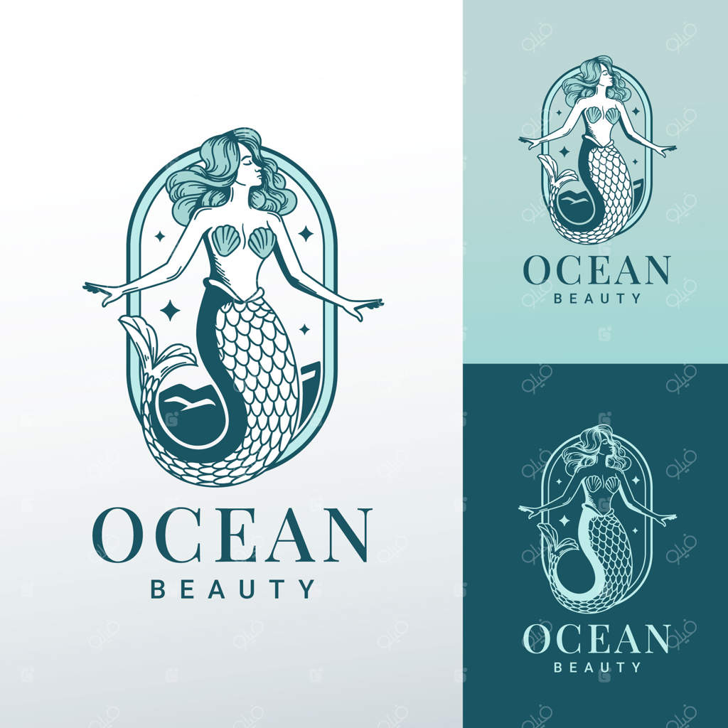 لوگوی پری دریایی دست‌کشیده