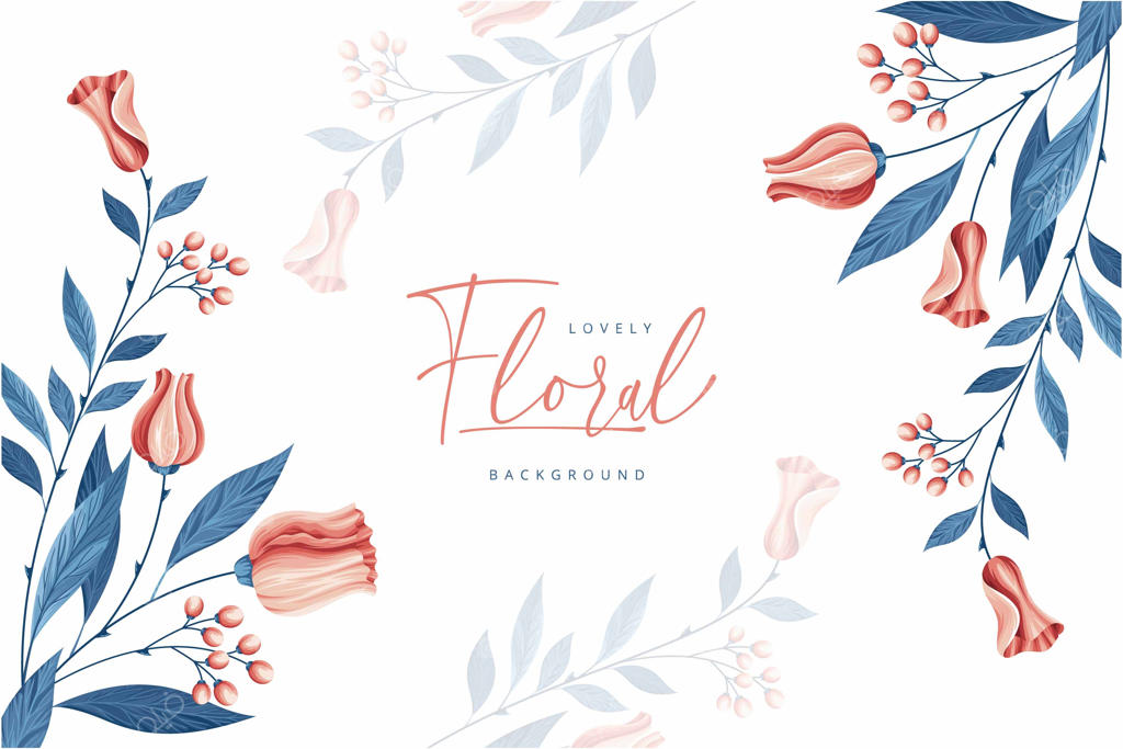 طرح گل‌های زیبا با دست绘 شده