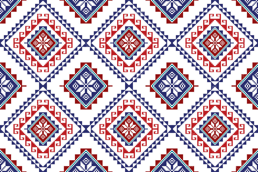 طرح پارچهٔ هندسی انتزاعی فلسطینی تارطریس. تزئینات فرش آزتک و ماندالا برای دکوراسیون دیواری. گلدوزی سنتی و بومی قبایلی به سبک بوهو و چشم‌نواز.