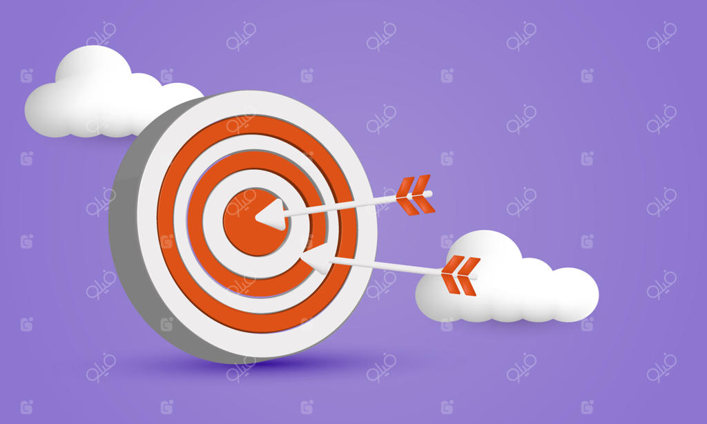 آیکون وکتور واقع‌گرایانه هدف تیراندازی با کمان - بازی ورزشی سه‌بعدی خلاقانه در پس‌زمینه‌ای جداگانه